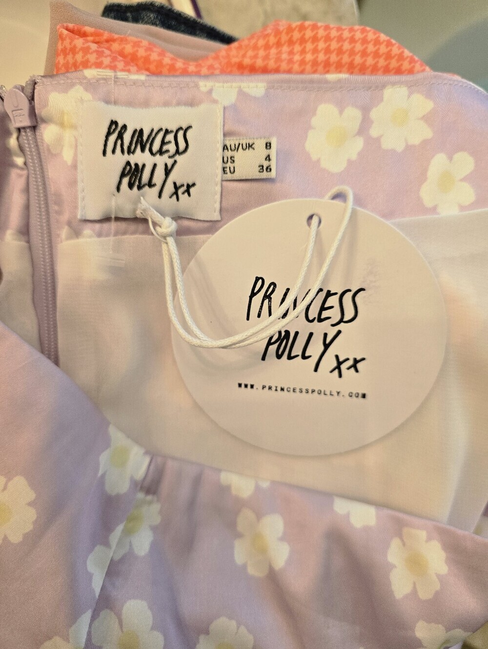 NWT! Princess Polly Floral Mini Skirt in Lavender - Picture 4 of 4